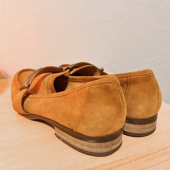 Franco Sarto Tan Suede Womens Loafer Shoes - Picture 5 of 8